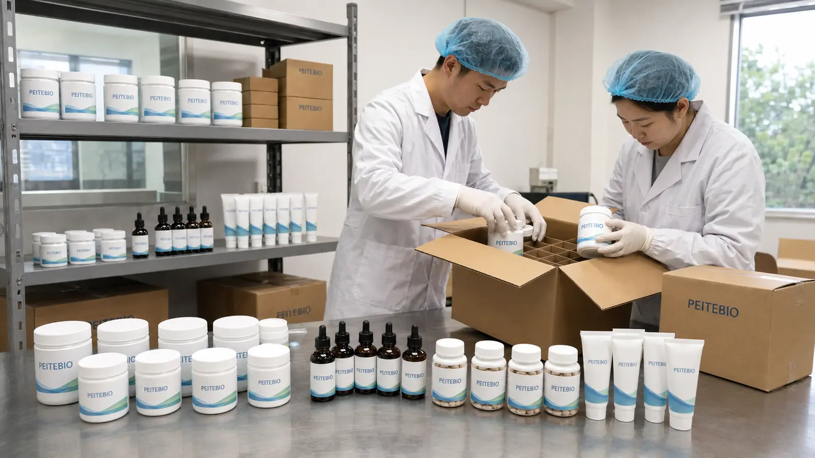 PEITEBIO pet supplement samples and small-batch packing